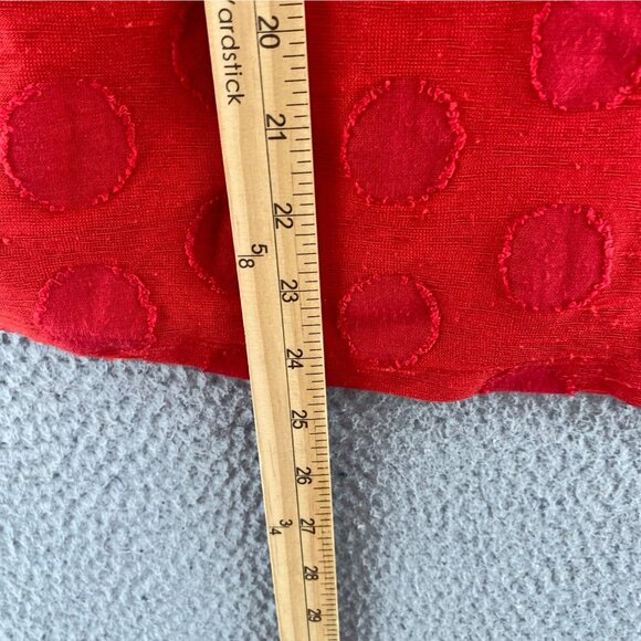 Chicos Top Womens 3 US Extra Large Red Applique Polka Dot Elbow Kimono Sleeves - Picture 9 of 10